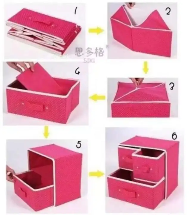 3in1 Mini Foldable Drawer Cabinet Storage With Bow Lazada Ph