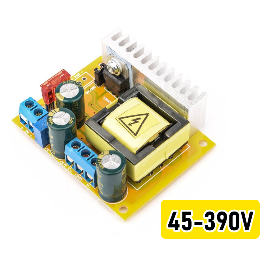 DC-DC boost converter 8~32V to 45~390V High Voltage ZVS Step-up Booster ...