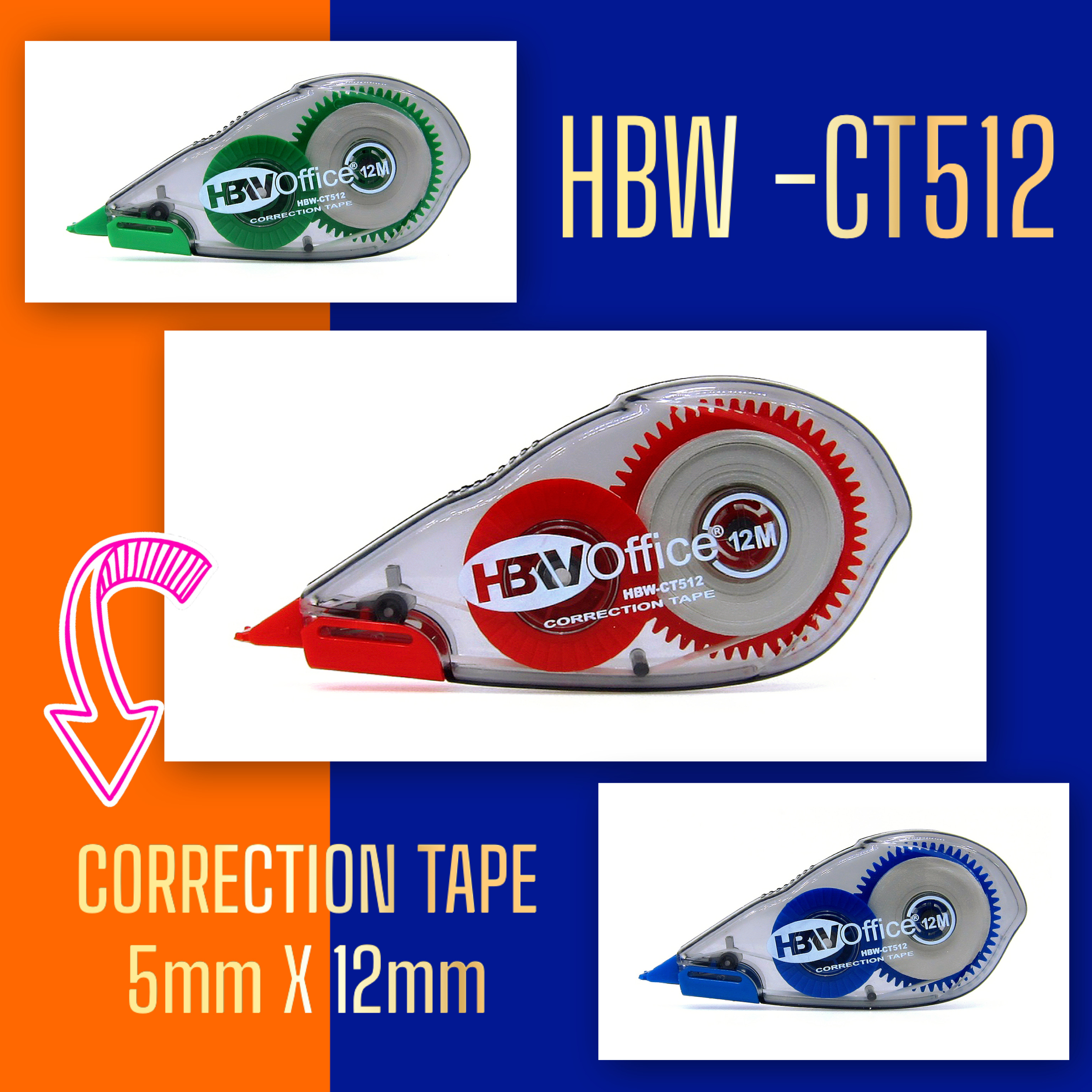 HBW Correction Tape 5mmx8m CT508 - HBW