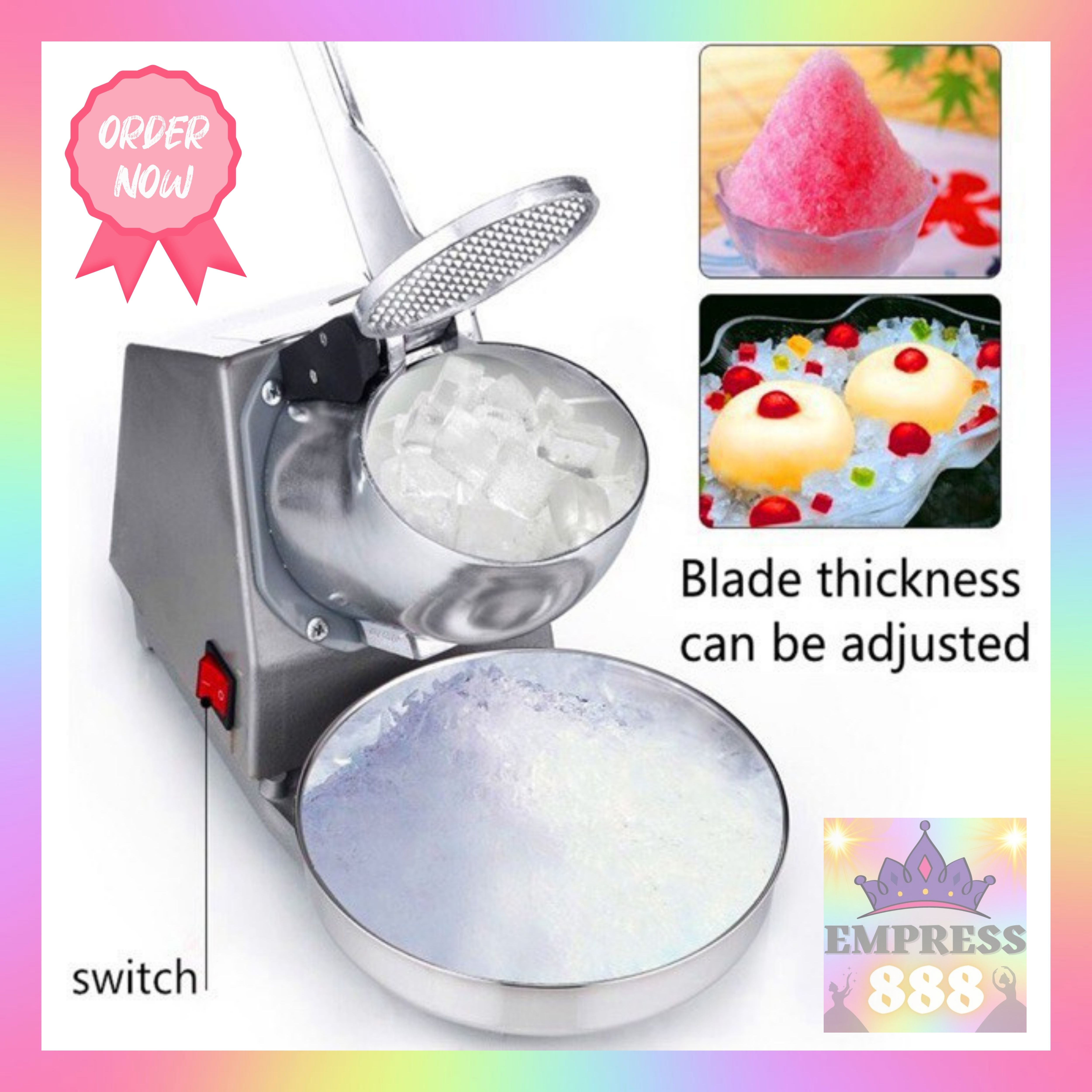 Good Quality☆ Movall Ice Smashing Electric Crusher Machine Ice Crusher