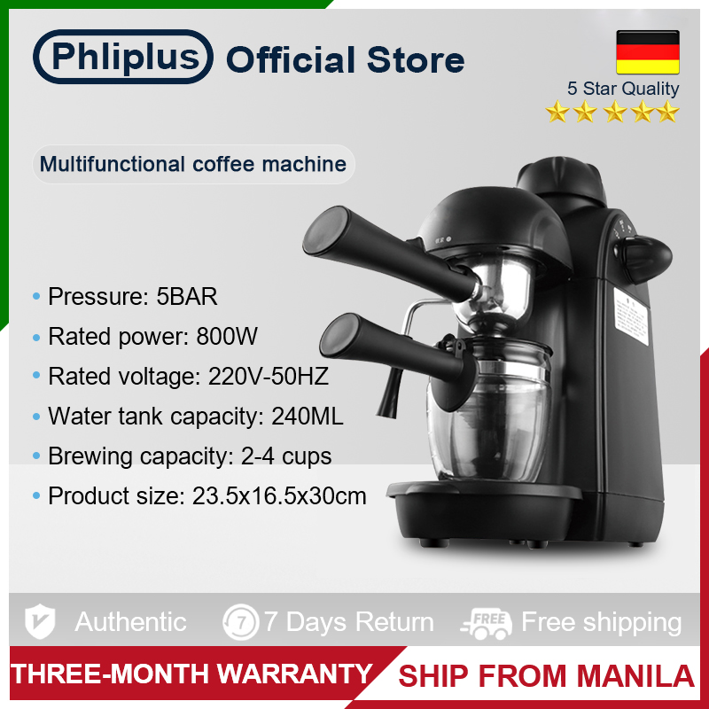 COD]Phliplus Home Mini Espresso Coffee 