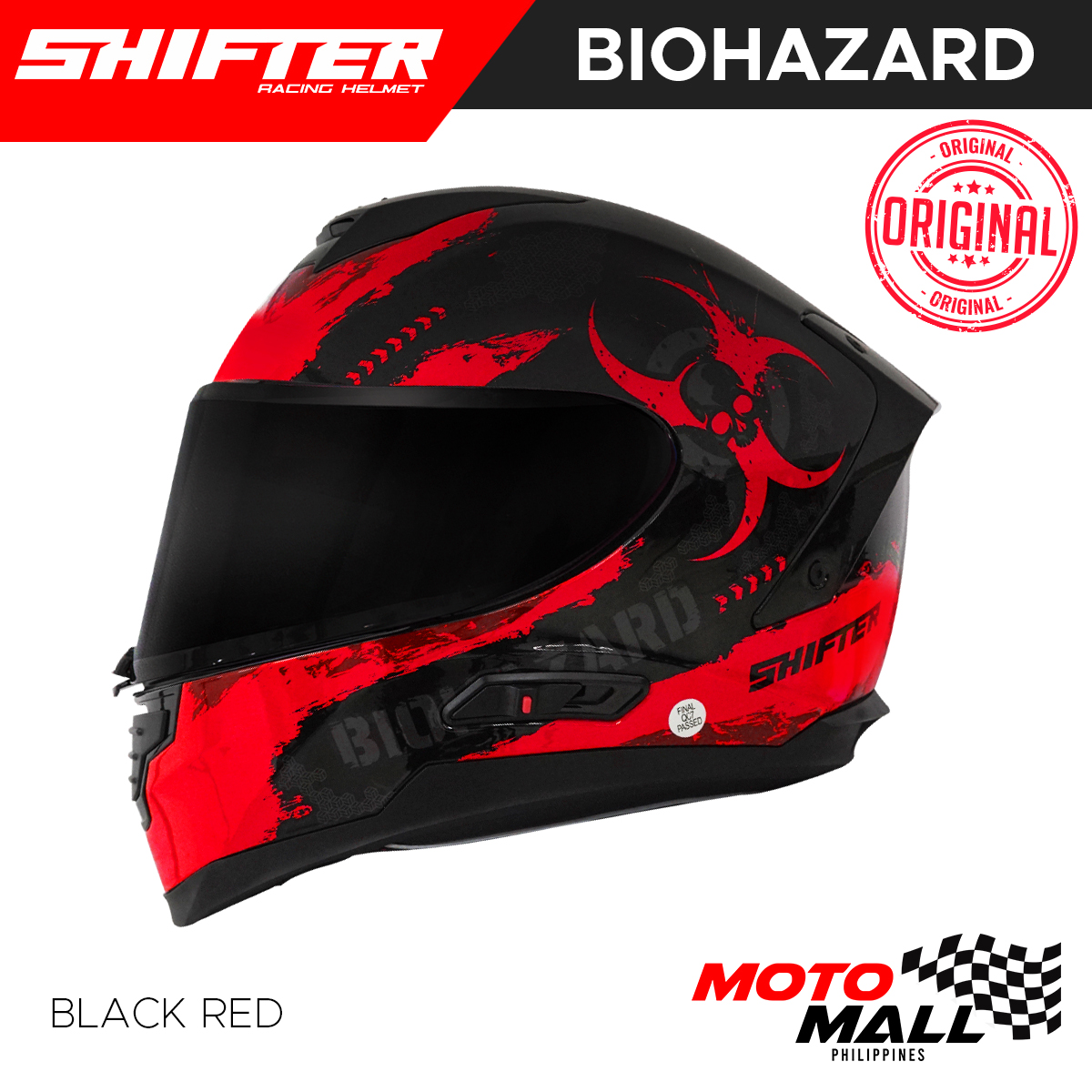 shifter helmet red