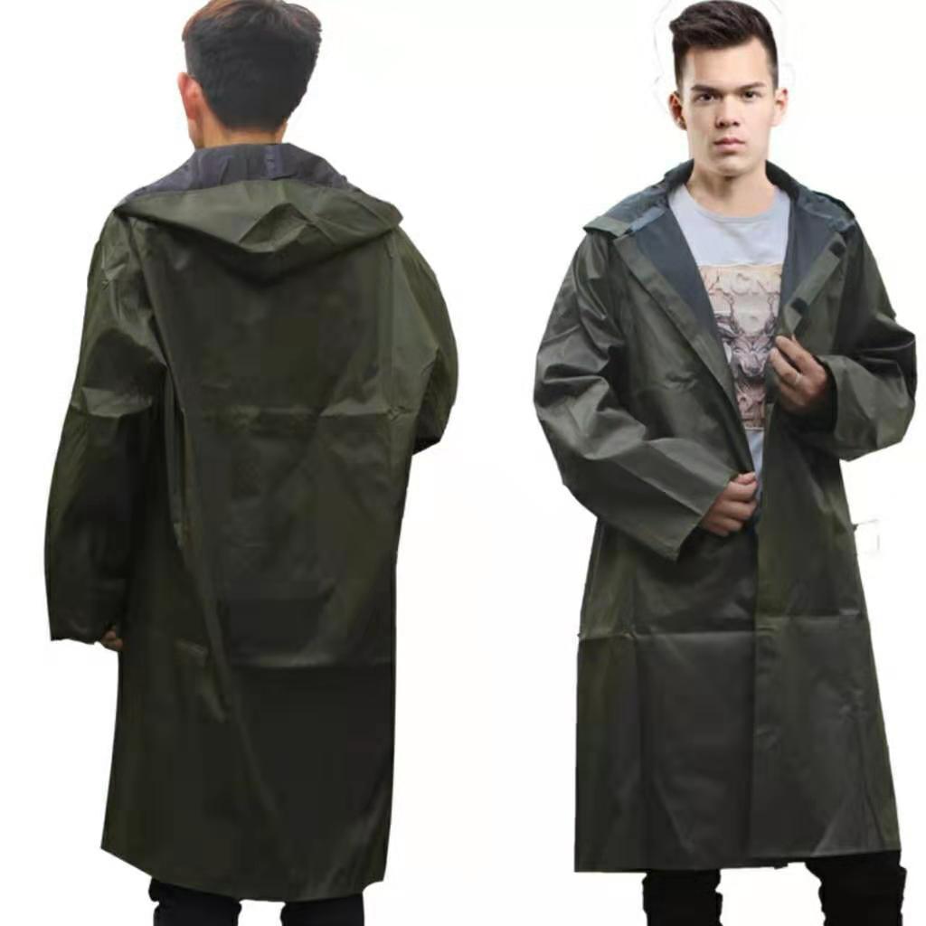 green raincoat