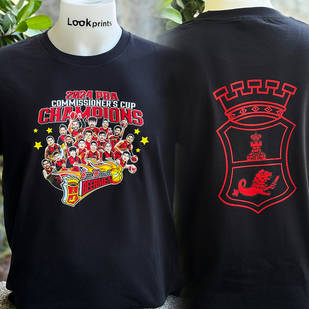 PBA SAN MIGUEL BEERMEN 2024 CHAMPION TSHIRT Cotton Short Sleeve