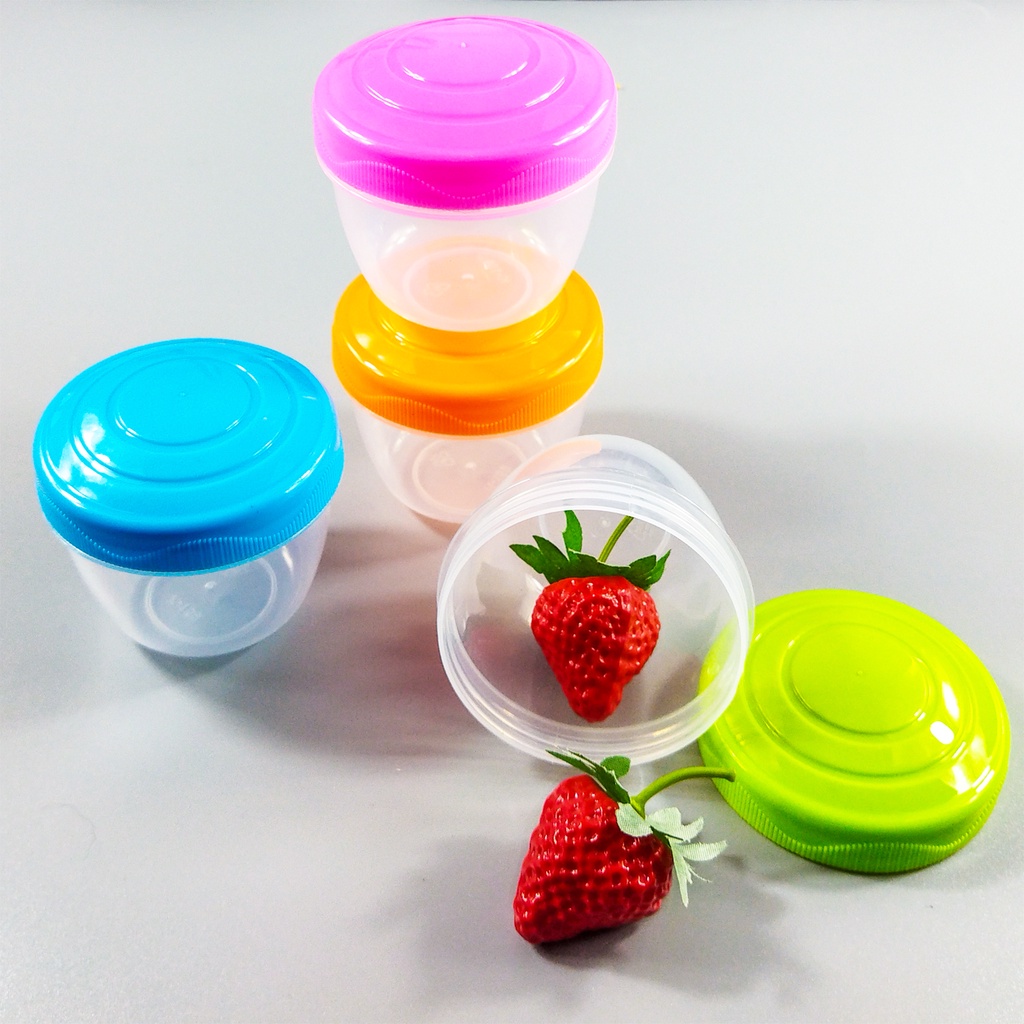 Small Plastic Container Jar Canister Garapon Milk Coffee Sugar Storage