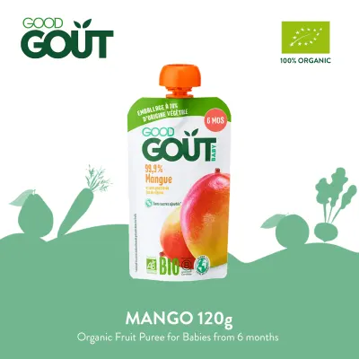 GOOD GOUT Mango 120g Organic Fruit Puree for Babies 6 months+