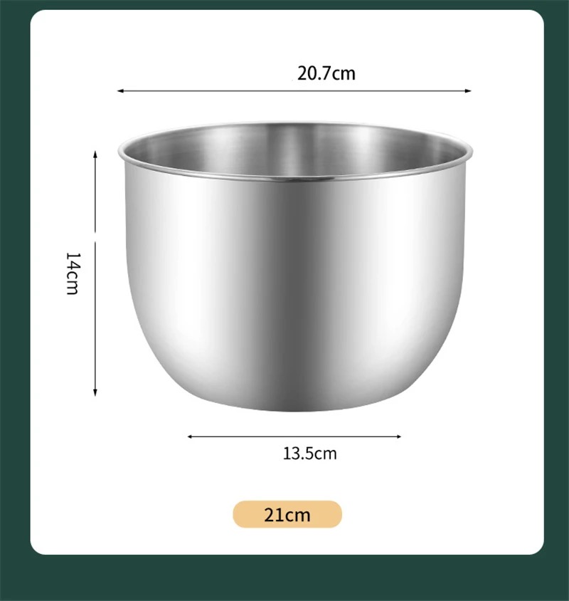 Beater Storage Kitchen Stainless Steel Egg Beater Basin Fruit Salad Stirring Seasoning ...