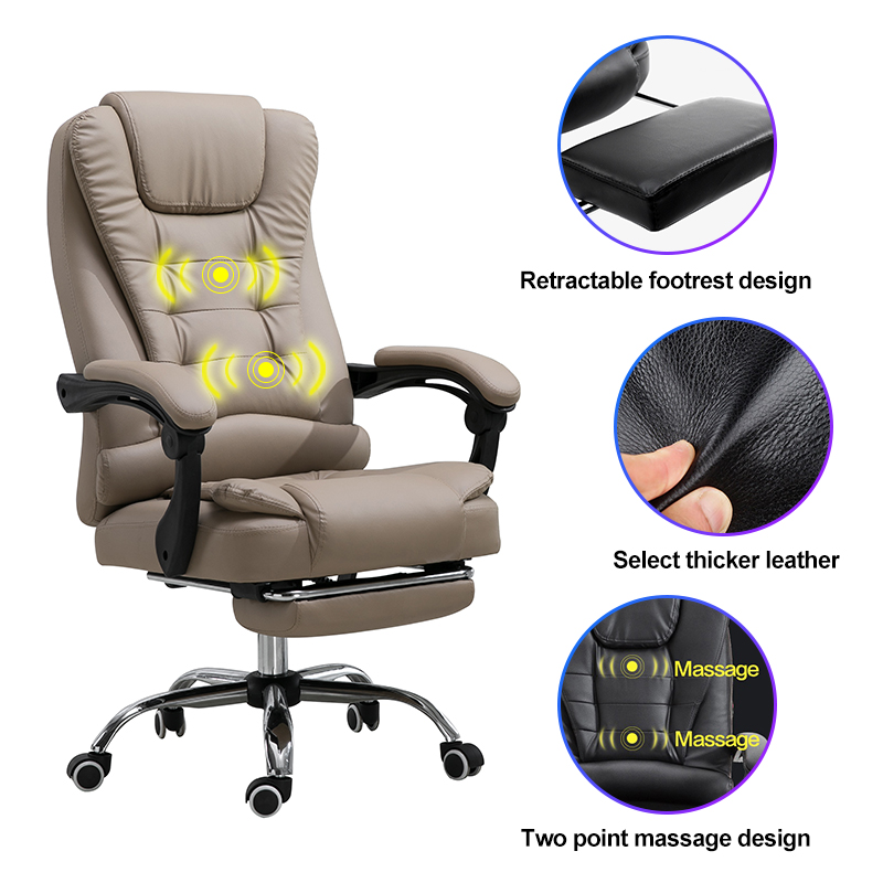 【COD】olome Boos Chair With USB Massage Leather High Back Executive ...