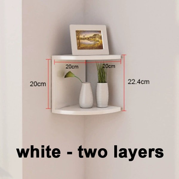 Torras 5TIER Minimalist Floating Wall Corner Shelves EasytoAssemble