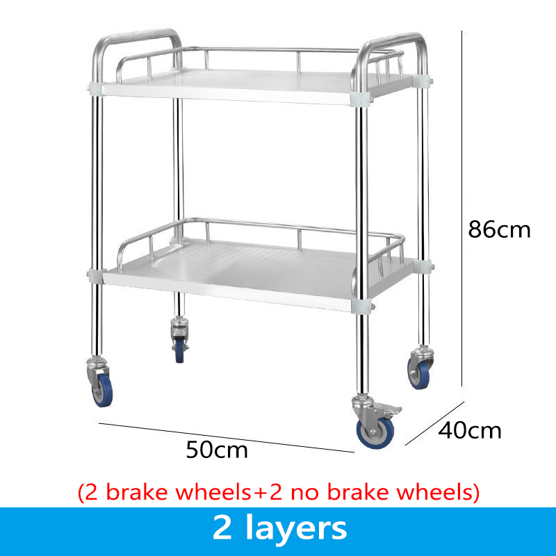 Medical Trolley Stainless Steel Treatment Trolley Physiotherapy Beauty
