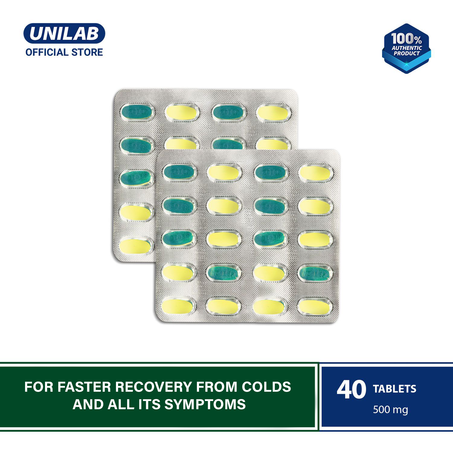 Unilab Neozep Z+ 40 Tablets - For faster recovery from Runny Nose ...