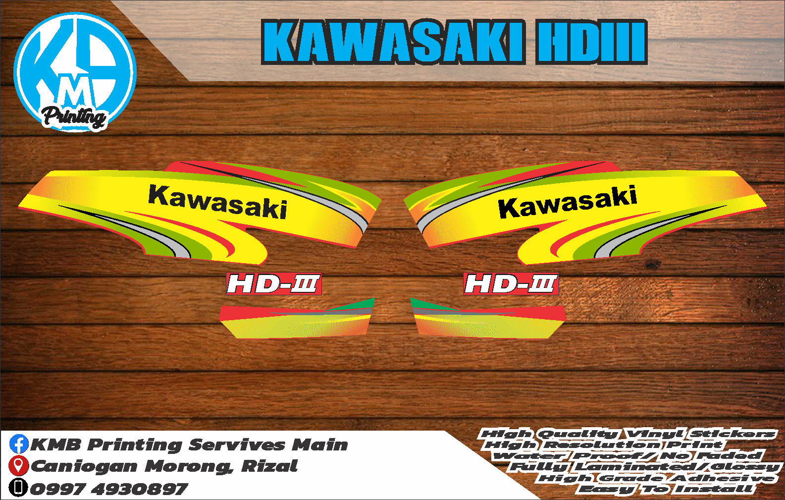 Kawasaki HD3 Axe Design Stock Sticker Decals Lazada PH