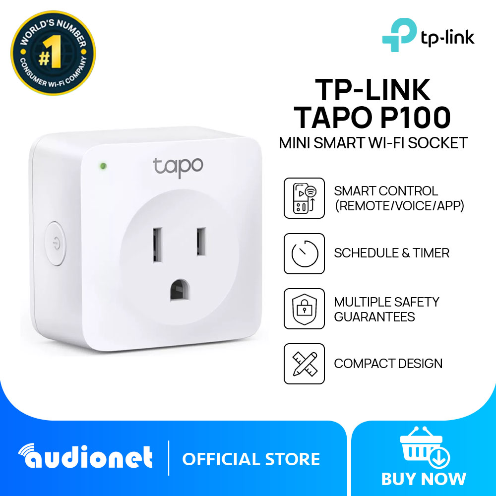 Prise Connectée WiFi 10A TPLINK TAPO P100 Compatible alexa et