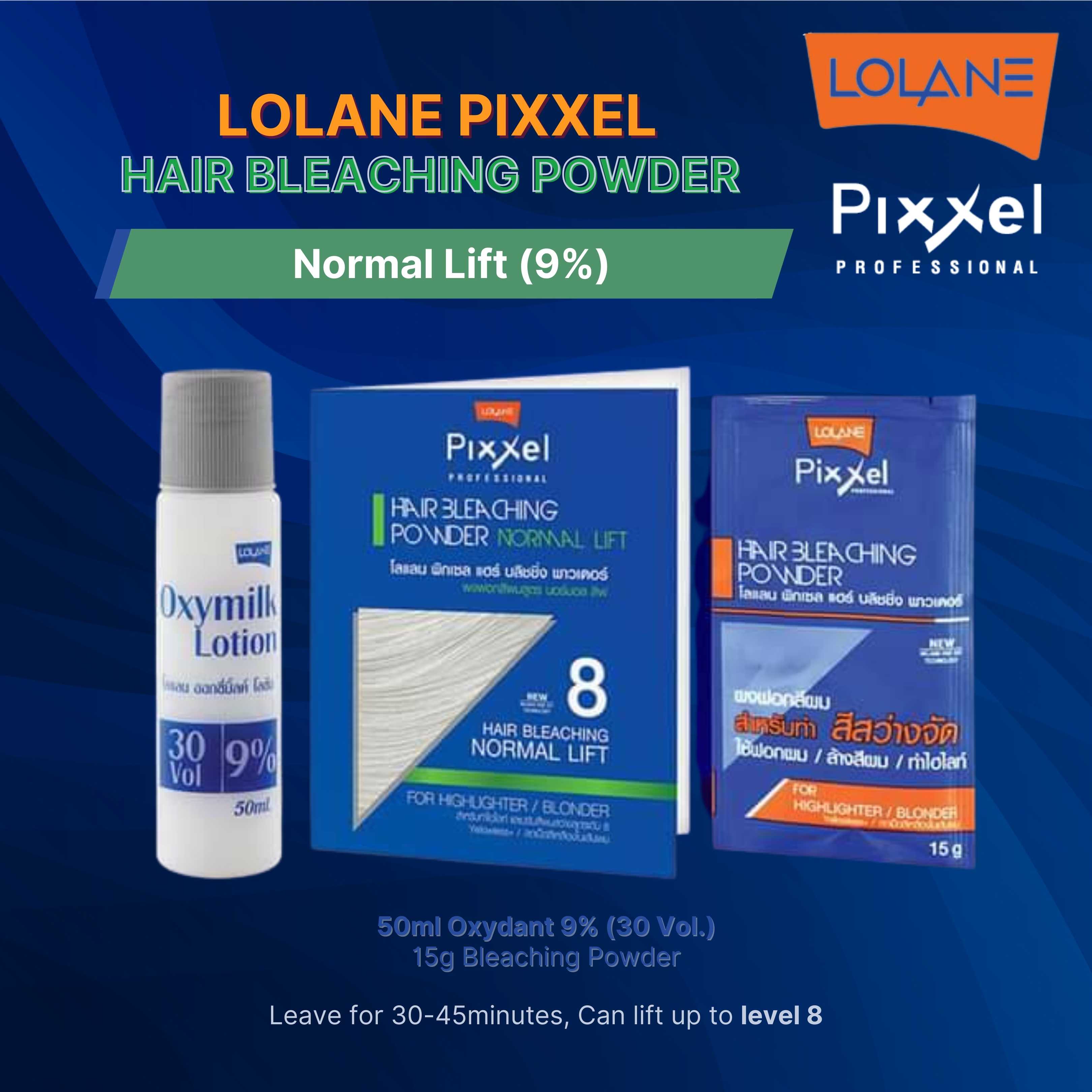 Lolane Hair Bleaching Powder Set 15g Small Pack 50ml Oxydant, Hair Bleaching Kit Beauty Expert