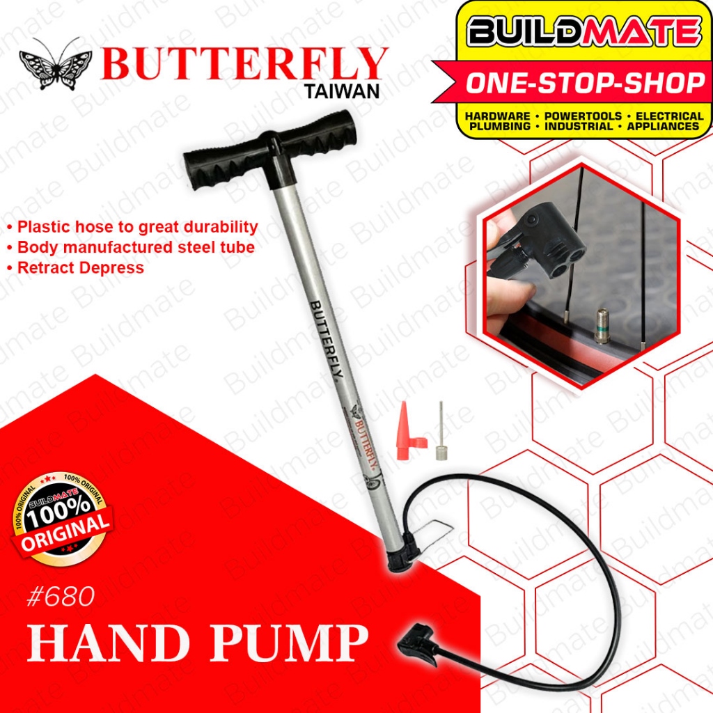 heat sell BUILDMATE Butterfly Taiwan Manual Bike Bicycle Tire Hand Pump