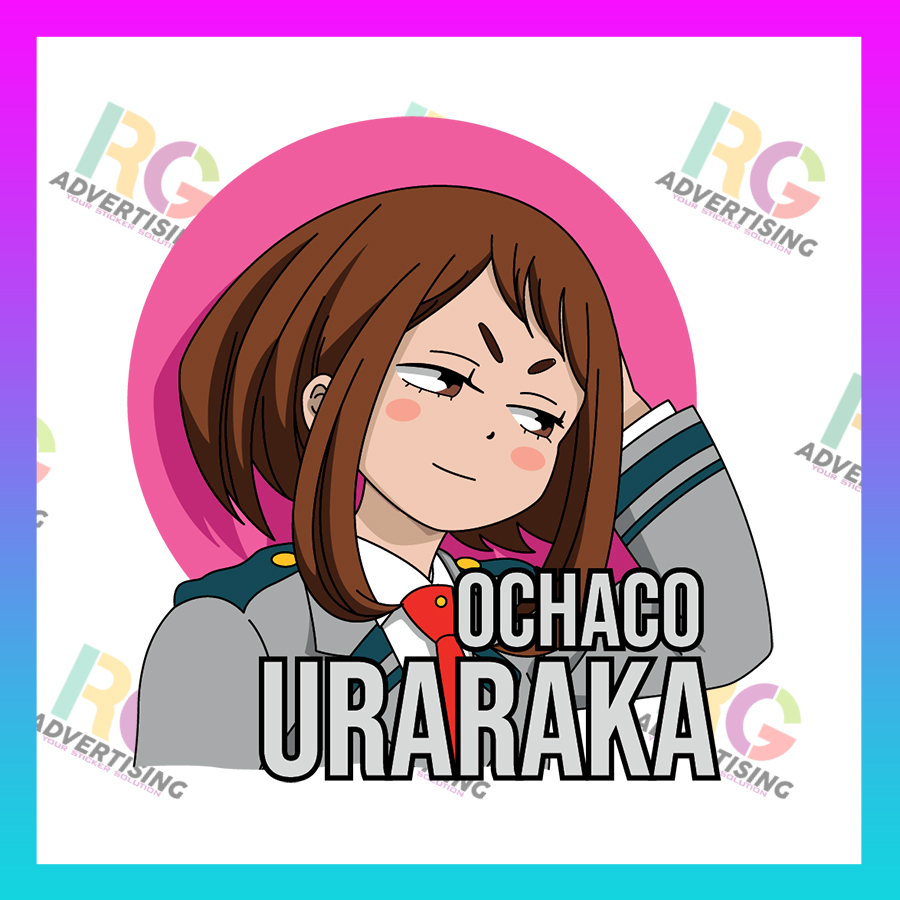 (My Hero Academia ) Uraraka glitter vinyl sticker | Lazada PH