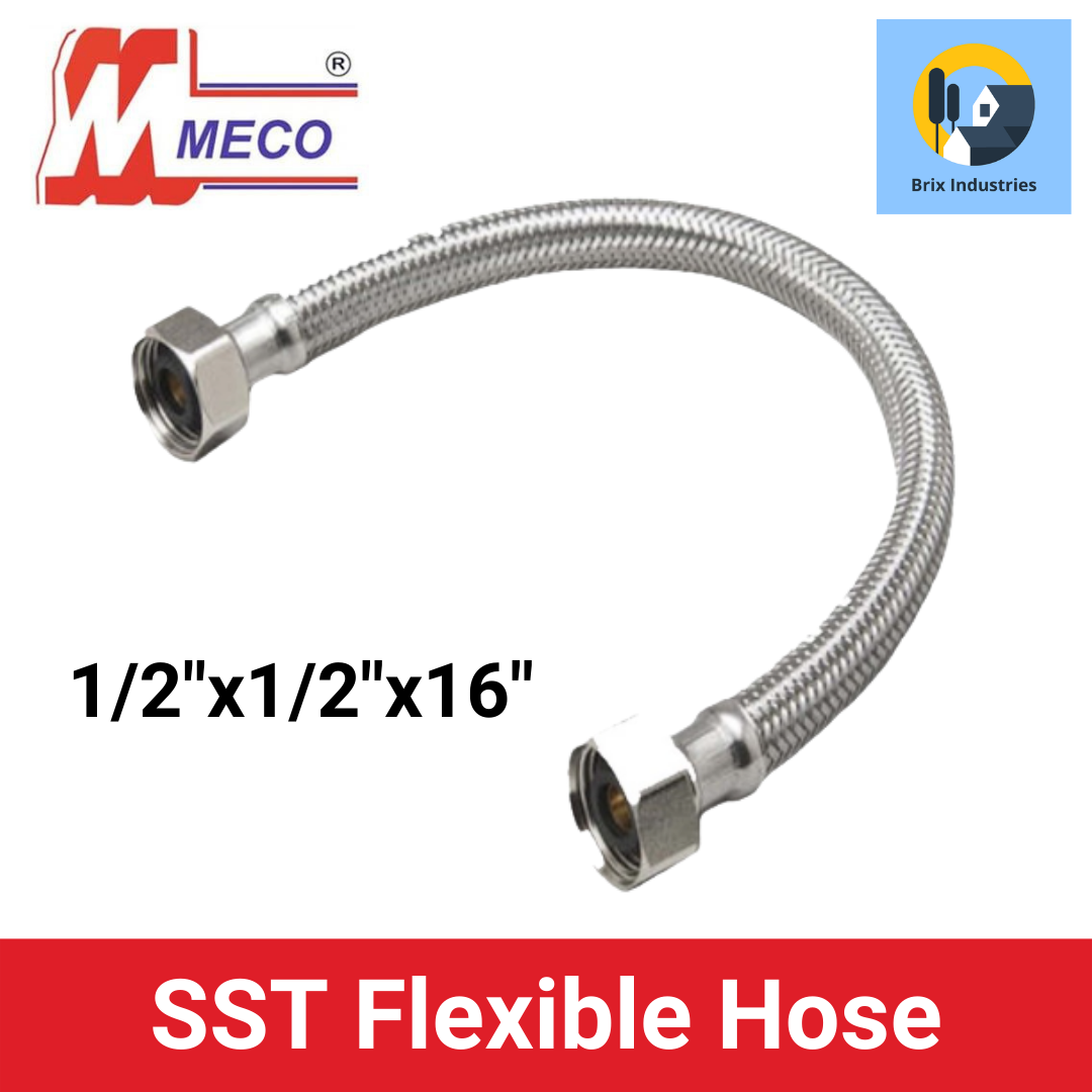 Meco Stainless Steel Lavatory Flexible Hose Toilet Bowl Lavatory Water