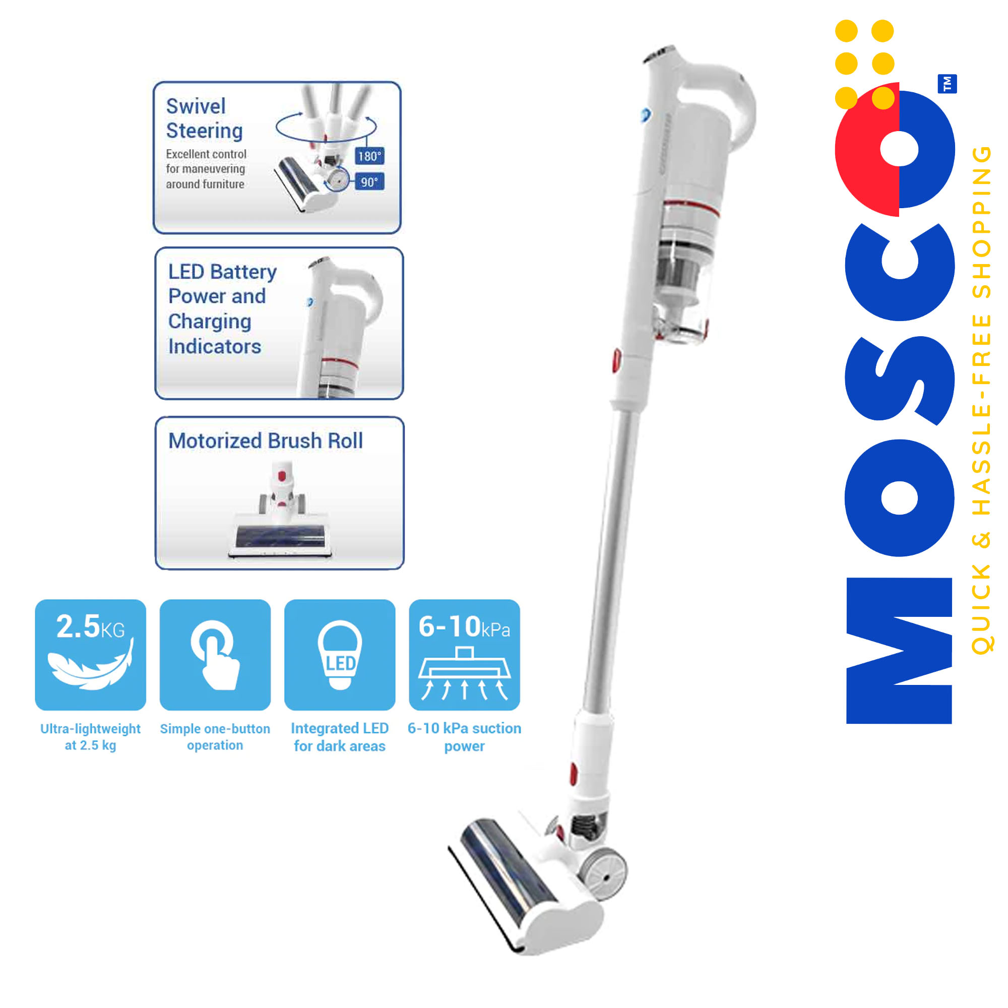 Tylr 2in1 Cordless Stick Vacuum Cleaner Easily converts into a hand