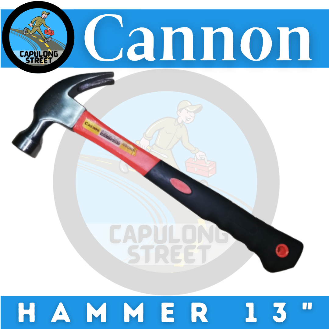 Manong Shop Hammer With Nail Puller And Rubber Handle Cannon Brand