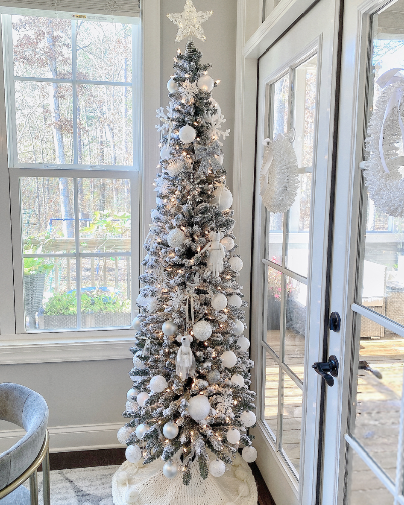 4ft 5ft 6ft 7ft 8ft Snow Pencil Christmas Tree Simulation PVC Christmas Tree  Home Decoration Christmas Decoration | Lazada Philippines