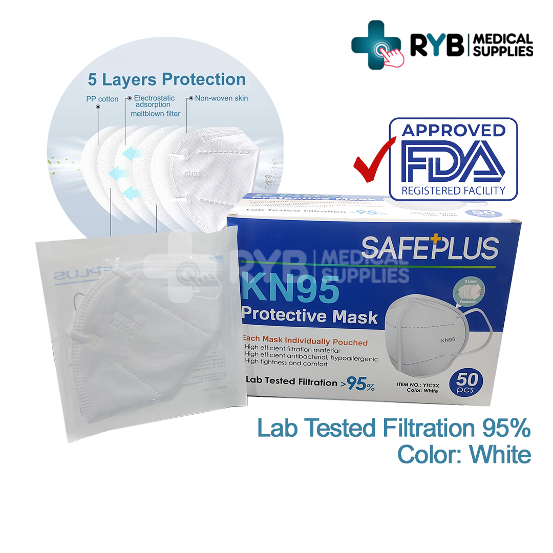 KN95 Protective Mask FDA APPROVED Safeplus brand (SOLD PER PIECE) 5 Layers Lazada PH