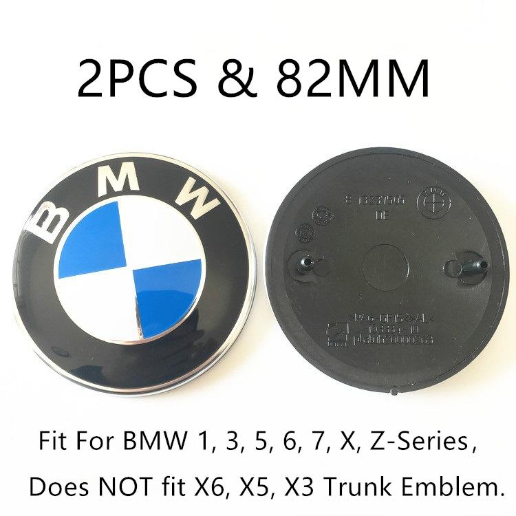 BMW Logo Emblem Replacement Hood Trunk 82mm E30 E36 E46 E34 E39 E60 E65 /& More