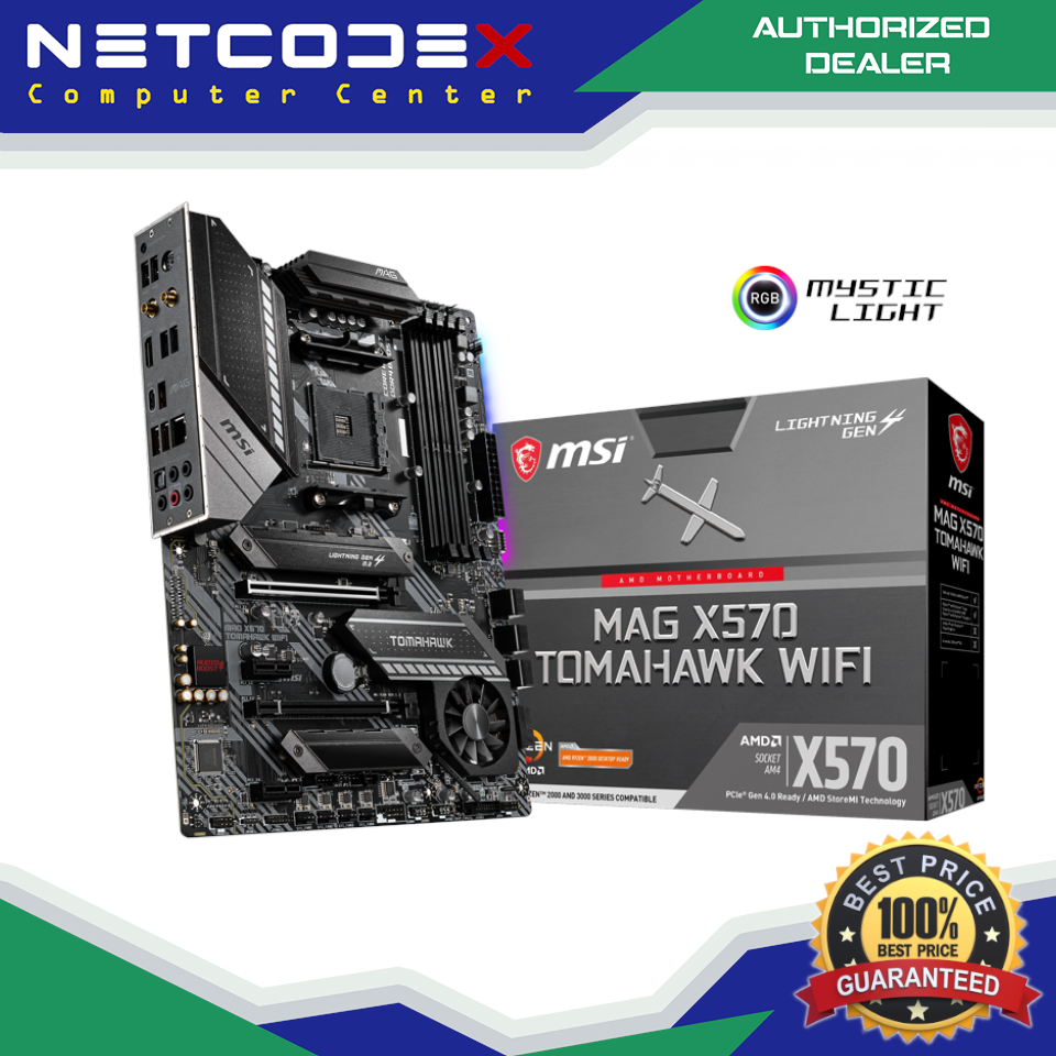 MSI MAG X570 TOMAHAWK WIFI Motherboard (AMD AM4, DDR4, PCIe 4.0, SATA