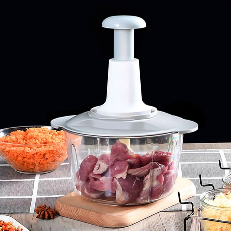 Dropship 3-in-1 Manual Food Chopper For Vegetable Fruits Nuts Onions Hand  Pull Mincer Blender Mixer Food Processor Garlic Crusher Ginger Fruit Puree  Meat Puree to Sell Online at a Lower Price