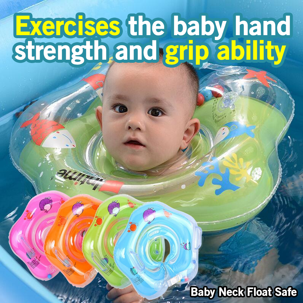 Baby Swim Ring Neck Collar Floating Circle For Toddlers PVC Inflatable Dual Hot