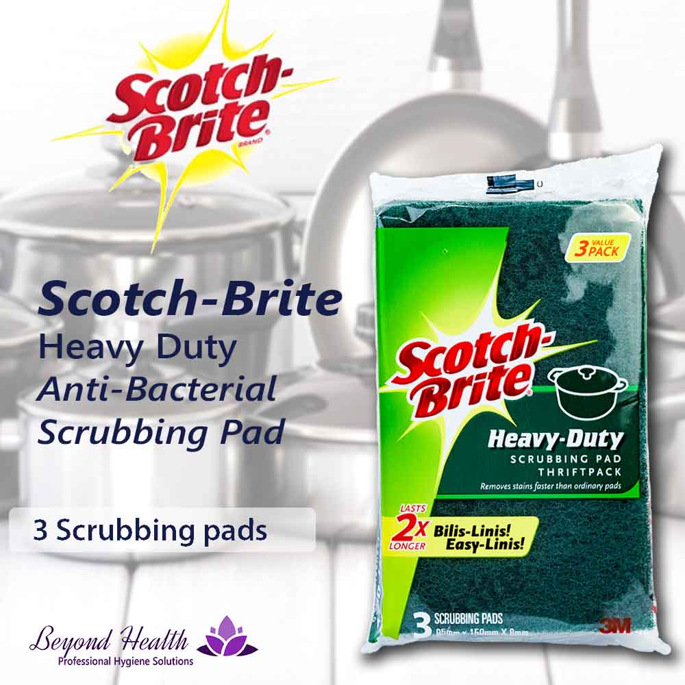 Scotch Brite HeavyDuty Scrubbing Pads [3xScrubbing Pads] Thrift Pack