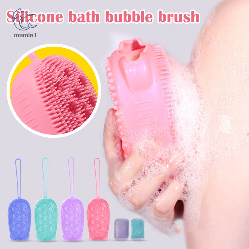 NEW SOFT BUBBLE BATH BRUSH SHOWER EXPOLIATING SPONGE SILICONE BODY SCRUBBER  MASSAGER SKIN CLEANER CLEANING PAD BATHROOM ACCESSORIES | Lazada PH