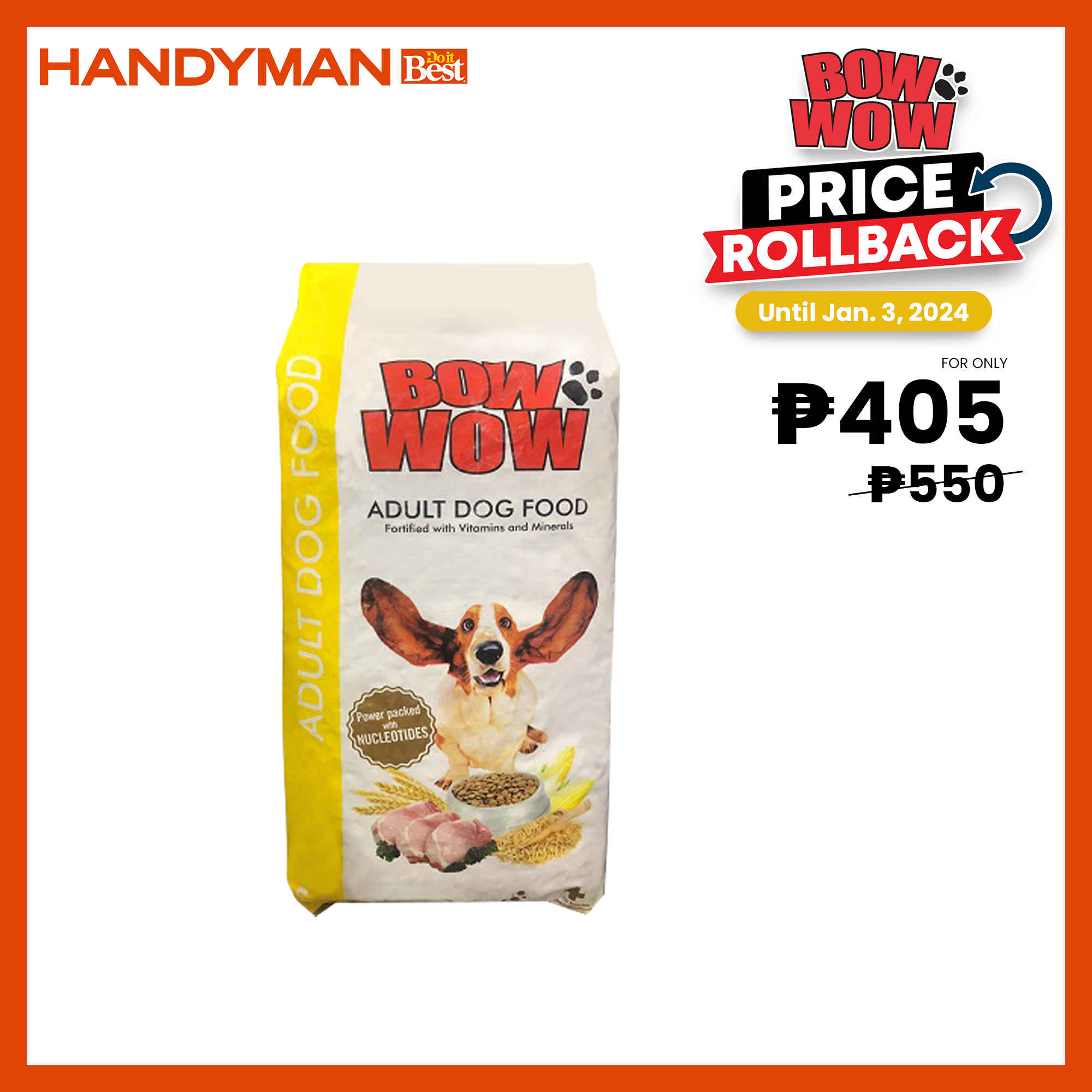 Bow wow dog food handyman sale reviews