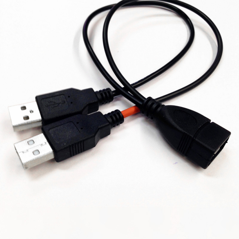 UNI Cáp nối dài Sạc USB 2 cổng USB 2 cổng dòng chữ Y 2.0 cáp chuyển đổi Hub bộ sạc một cổng chia hai đầu đực