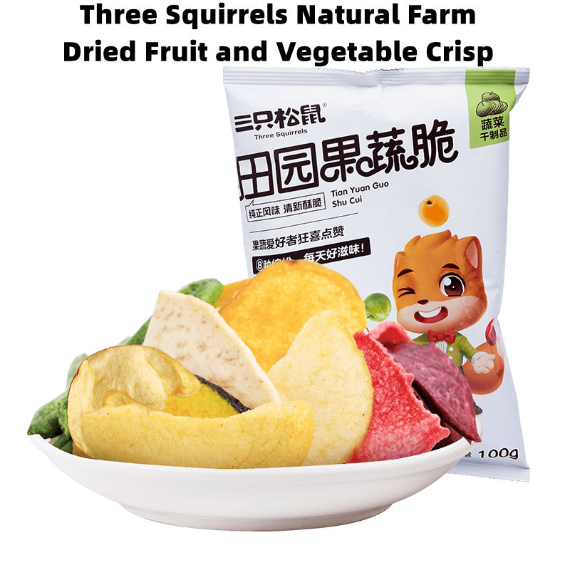 Three Squirrels Natural Farm Dried Fruit and Vegetable Crisp 100g Mixed