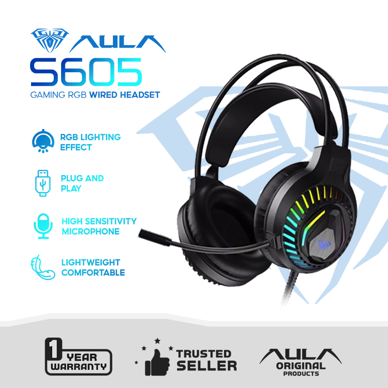 Aula S605 Gaming Headset, USB, RGB, HD Voice Lazada