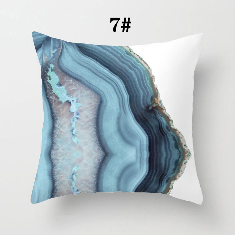 Màu Xanh 18 ''Phụ Kiện Màu Xanh Đệm Gối Xe Hơi Trường Hợp Vỏ Gối Tựa Bọc Ghế Sofa Polyester Bảo Vệ Vải Da Đào Quà Tặng Thoải Mái