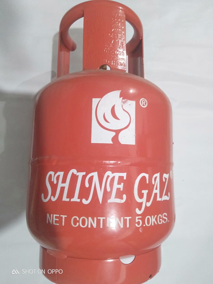 SHINE GAZ, LPG GAS TANK 5.0KG, 5 kg tank POLvalve and snap on WITH NET CONTENT SEALED (MAY