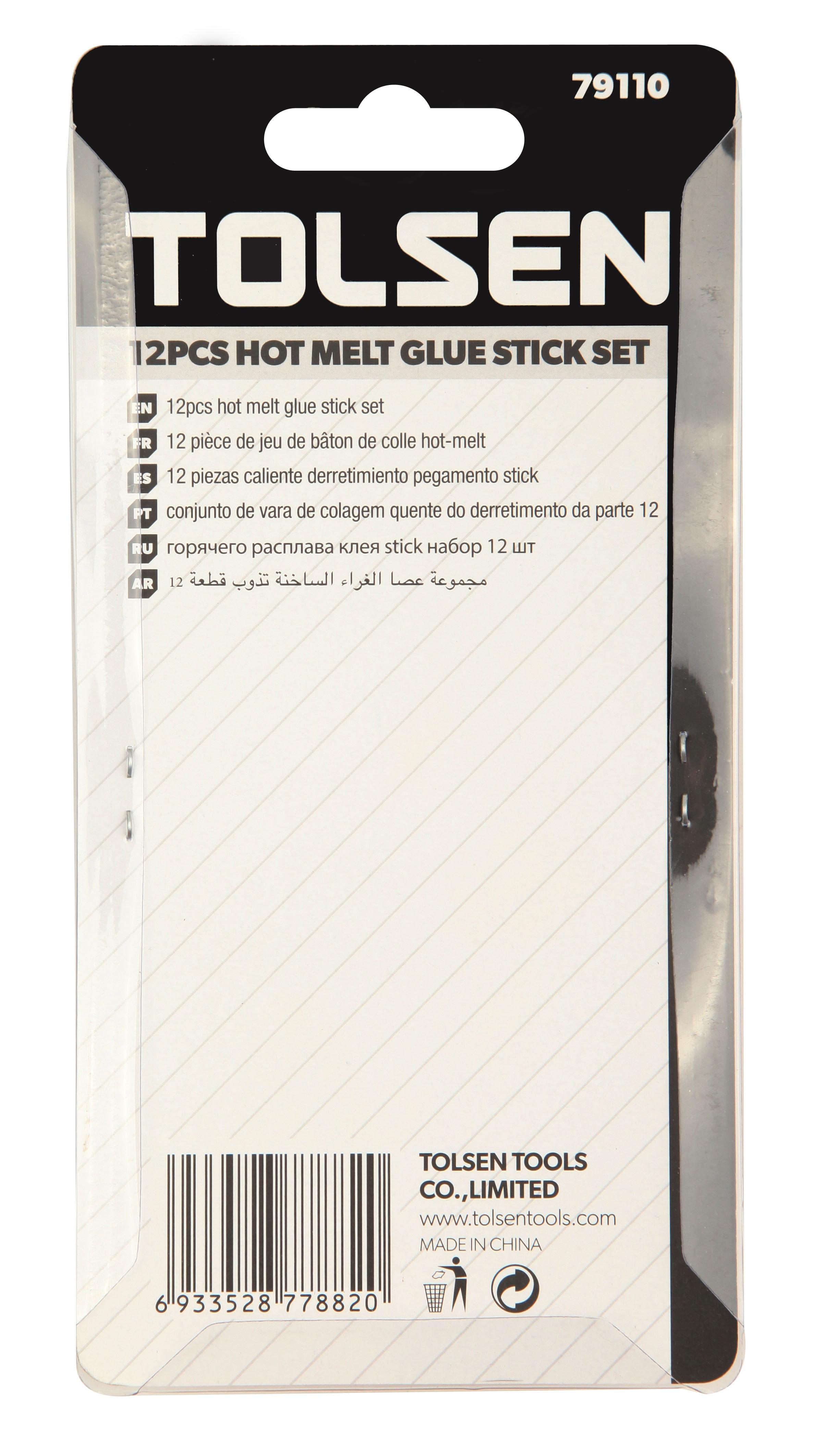 Tolsen 12pcs Hot Melt Glue Stick Set (11.2x100mm) 79110