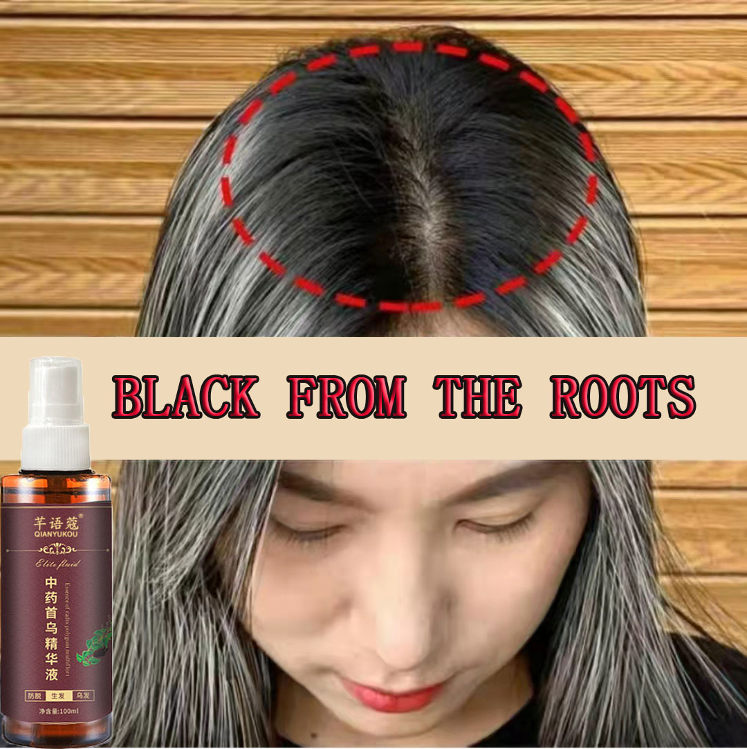 White hair to black hair spray nourishing scalp pure Chinese medicine ...