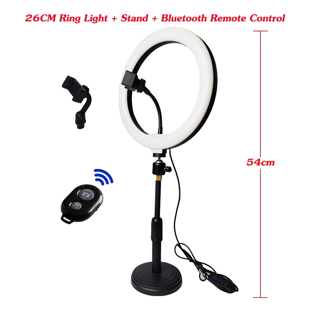LED Ring Light with Clamp Photo Video Ring Lamp Clip for Laptop PC