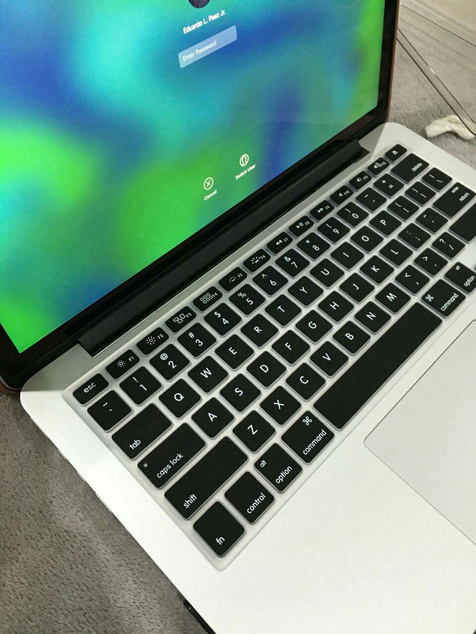 Apple Macbook Keyboard Protector Silicon BLACK Keyboard Cover Pro 14 A2442 Pro 16 A2485 Pro 13