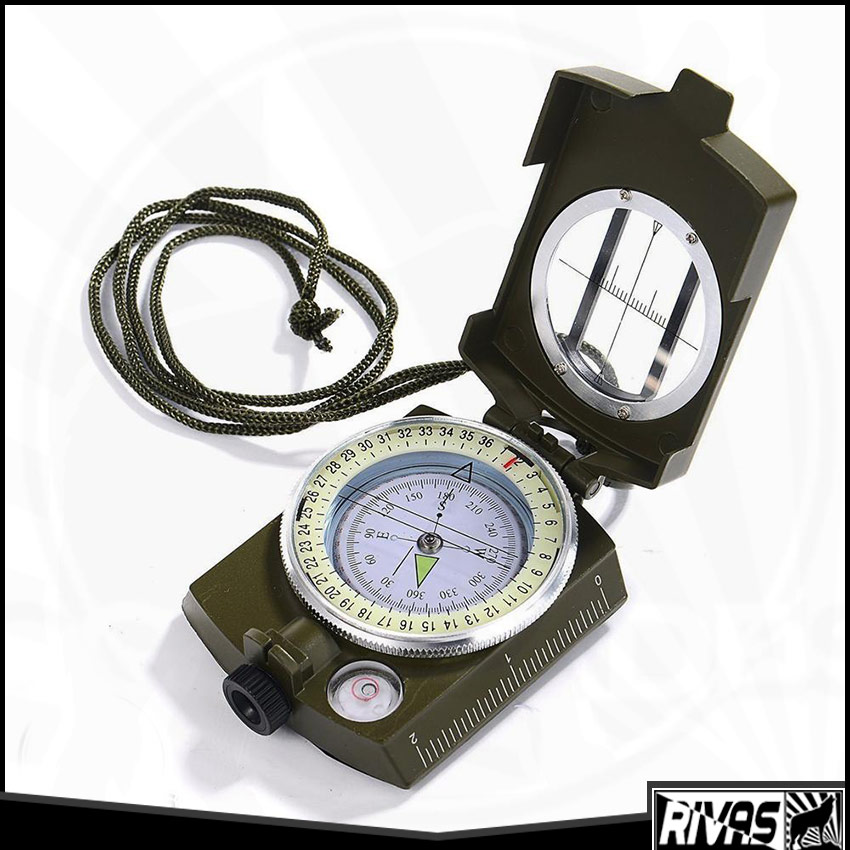 Military Professional Metal Compass Multi-Use Luminous Mini Navigation High Accuracy Waterproof Bearing Handheld Army Compass For Camping Hiking 