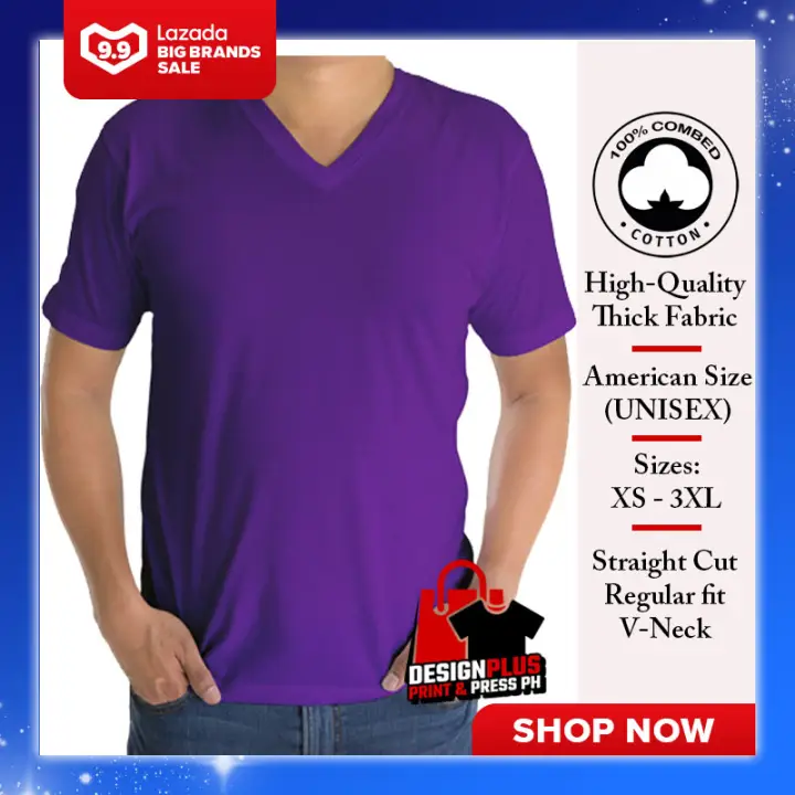 dark purple v neck t shirt