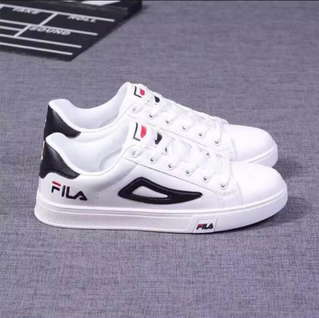 Fila Korean Sneaker White Black Casual Shoes Low Cut Women shoes for all  seasons | Lazada PH