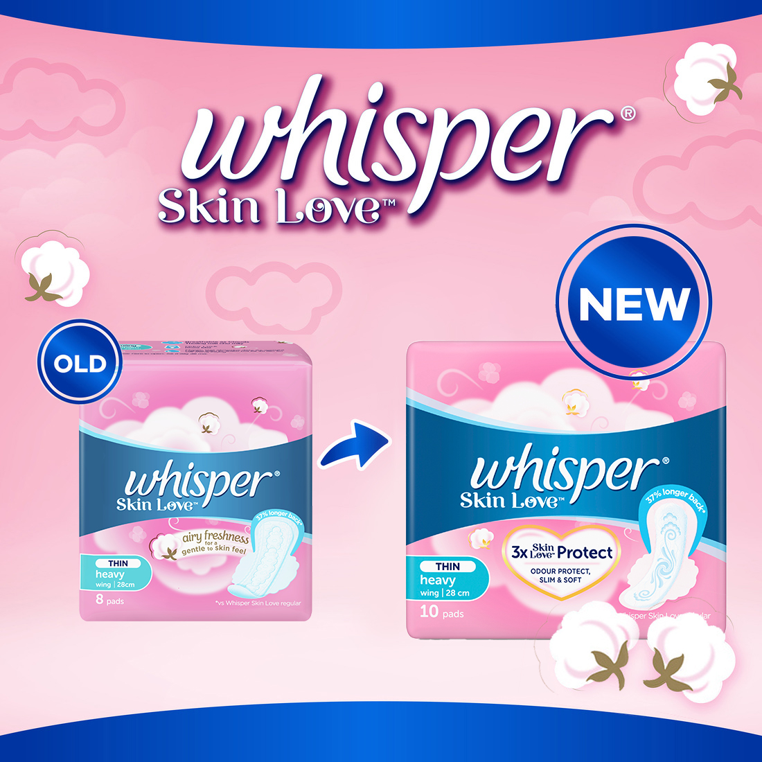 WHISPER Skin Love Regular 10s