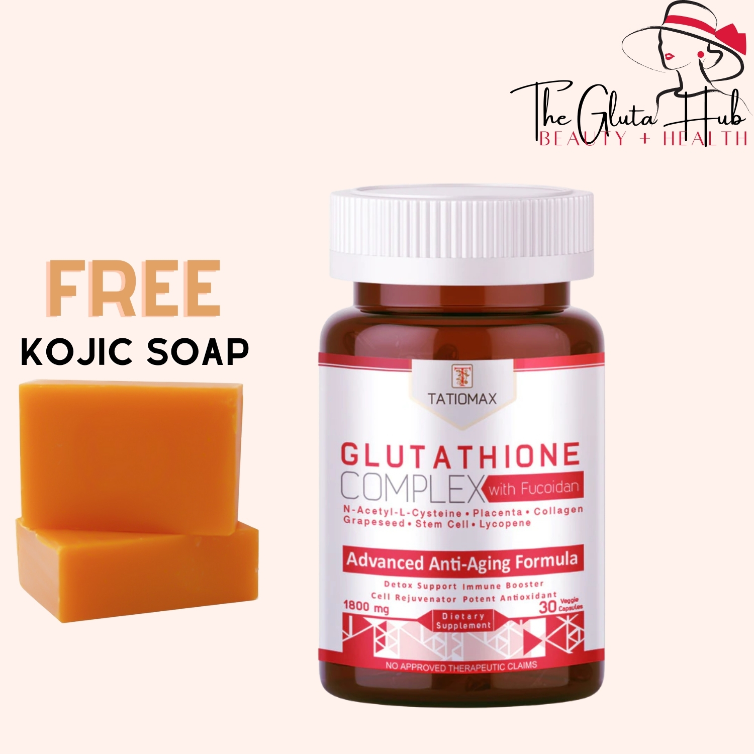Glutathione Complex with Vitamin C NAC & Collagen Advanced Anti-Aging 30  Capsules GET FREE KOJIC SOAP Nac And Collagen Supplements Natural Healing  Powers Anti-Inflammatory Skin Brightening - Lazada | Lazada PH