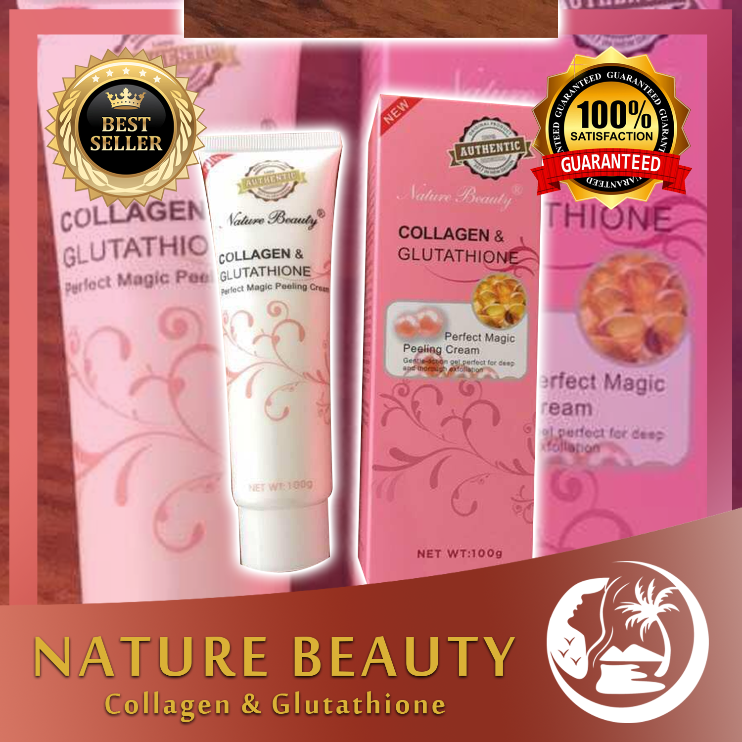 Collagen & Glutathione Perfect Magic Peel Cream helps remove dead skin