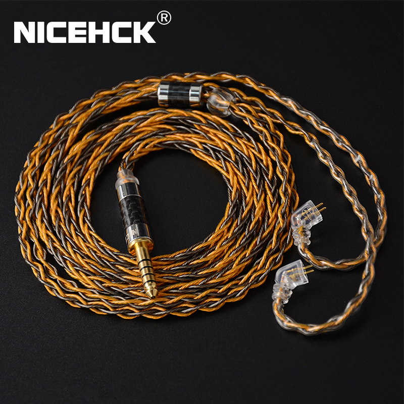 NICEHCK C8-1 8 Core เงินและทองแดงหูฟังแบบผสมสาย3.5/2.5/4.4มม.MMCX/NX7 Pro/QDC/0.78มม.2Pin
