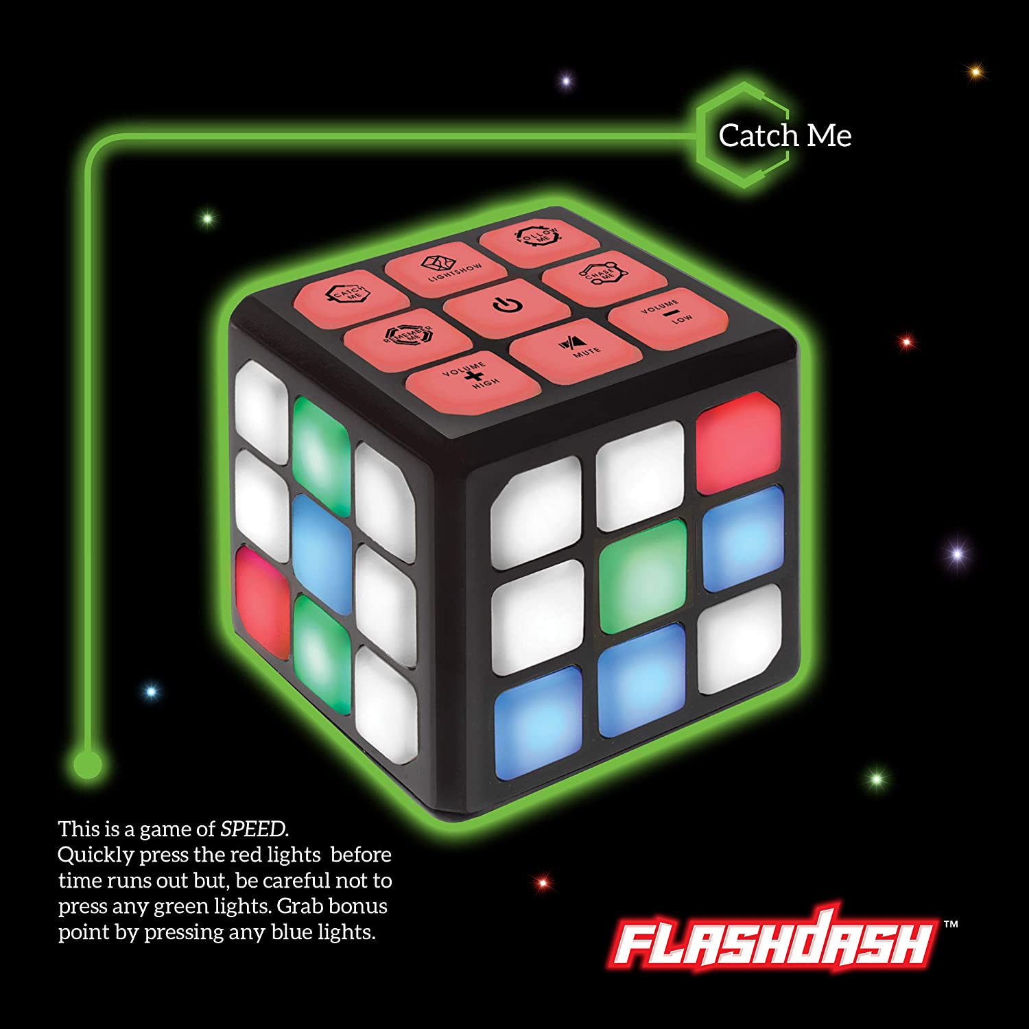Flashing Cube is Challenge Brain Memory with 7-in-1 Magic Cube,Electronic  Cube& Lighting Up Cube, Training Kids Attention, Brain Cube Toy for Kids