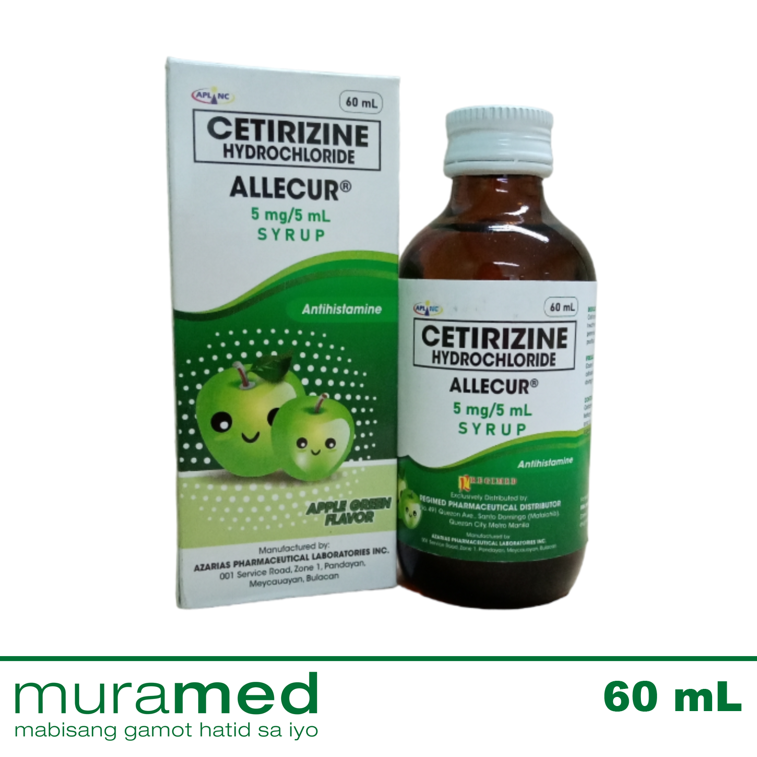 Cetirizine (Allecur) Syrup 60 mL Lazada PH